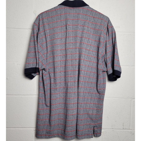 Vintage Disney Pro Collection Golf Polo Shirt Adult XL Gray Plaid Mickey Mouse - Picture 2 of 4